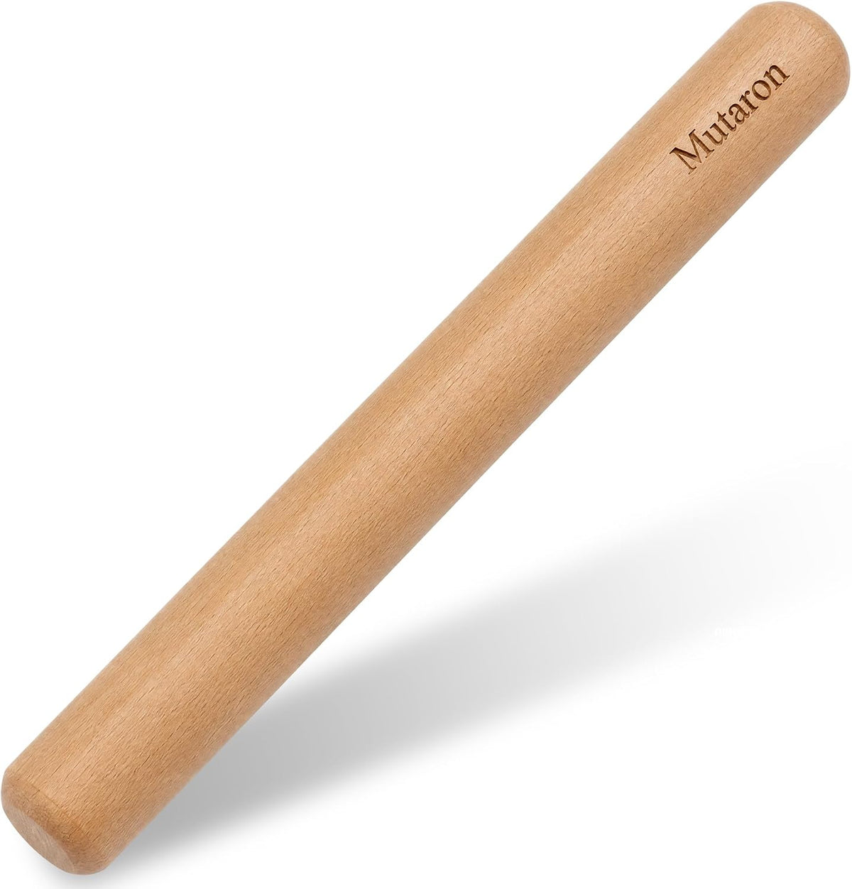 11.8 Inch Beech Wood Rolling Pin, Dough Roller for Baking