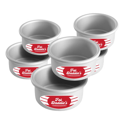 Fat Daddio's PRD-83SET Anodized Aluminum Round Cake Pans, 2 Piece Set, 8 x 3 Inch