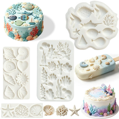 Flower Silicone Molds, 2Pcs Lily Fondant Molds for Cake Decorating