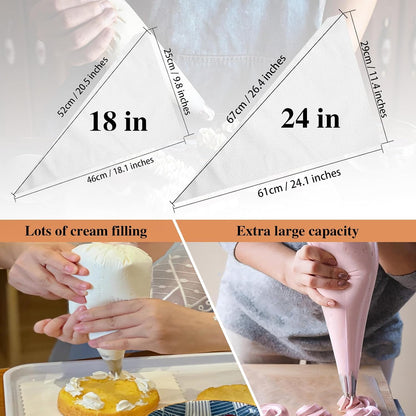 5 Sizes Disposable Piping Bags, 500 PCS Icing Bags
