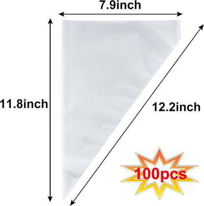 Piping Bags, Pastry Bags 100PCS 12 Inch, Disposable Icing Piping Bags