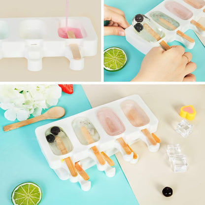Popsicle Molds Set of 3, 12 Cavities Silicone Cake Pop & Cakesicle Mold