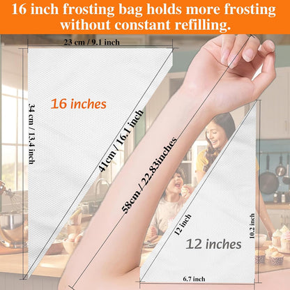 16 Inch Disposable Piping Bags, 500 PCS Icing Bags