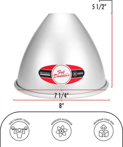 Fat Daddio's PDV-07 Dolly Varden Doll Cake Pan, 7.25 x 5.5 Inch, Silver