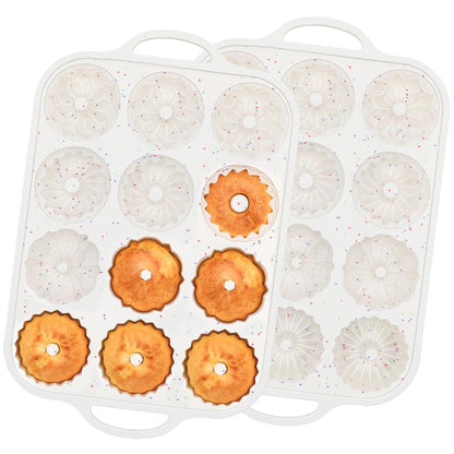 9.5 Inch Silicone Fluted Tube Cake Pan with Stainless Steel Frame