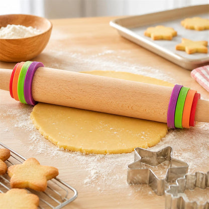8pcs Silicone Rolling Pin Thickness Rings, Baking Accessories