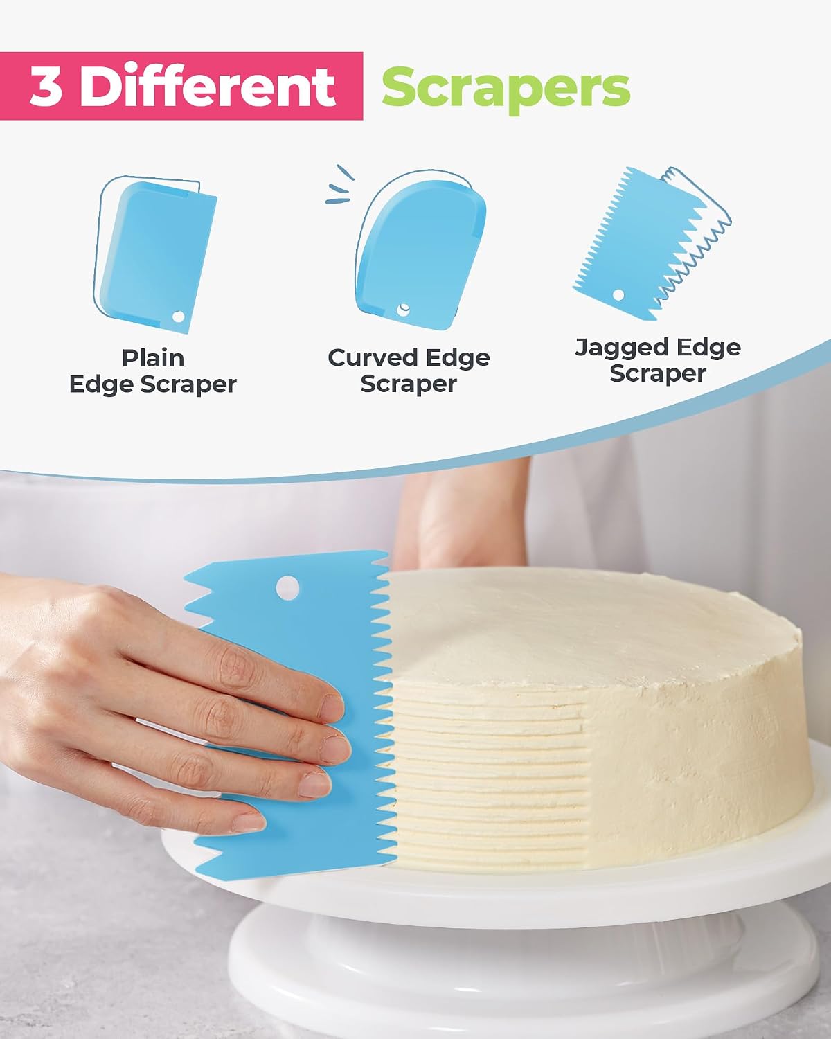 Kootek 124 Icing Piping Bags and Tips Set Frosting Cake Decorating Kit Blue