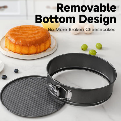 CAKETIME 7" Springform Pan with Removable Bottom, Leakproof Cheesecake Pan