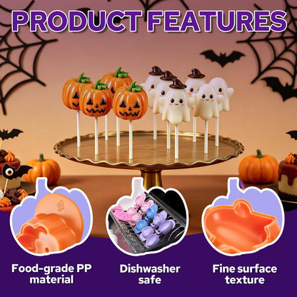 Halloween Cake Pop Mold with Sticks and Wrappers Kit