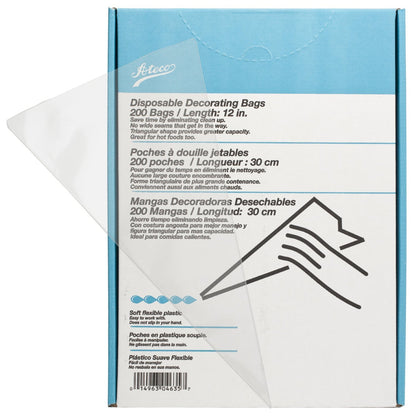Ateco Soft Disposable Decorating Bags, 18-Inch, Pack of 200, Made in USA