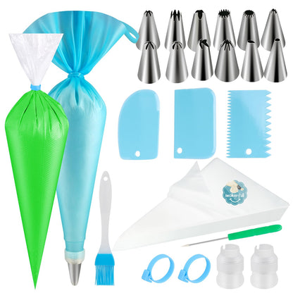 100pcs Thick Disposable Icing Piping Bags, Professional Pastry Bags 12inch, Heavy Duty Anti Burst Cake Tipless Piping Bags for Chocolate Royal Cupcake Cream Frosting Cookie Decorating Baking Supplies