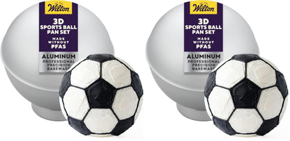 Wilton Aluminum 3D Sports Ball Cake Pan Set, Made Without PFAS