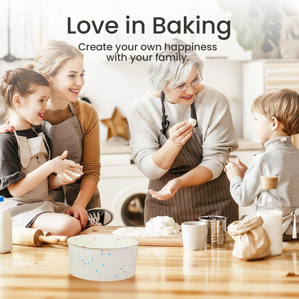 4.75 Inch Round Cake Pan, 4 Pcs Silicone Cake Pans for Baking, Nonstick Baking Mold BPA Free Dishwasher Safe, Great for Layer Cake, Cheese Cake, Chocolate Cake