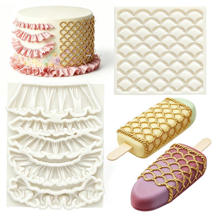Flower Silicone Molds, 2Pcs Lily Fondant Molds for Cake Decorating