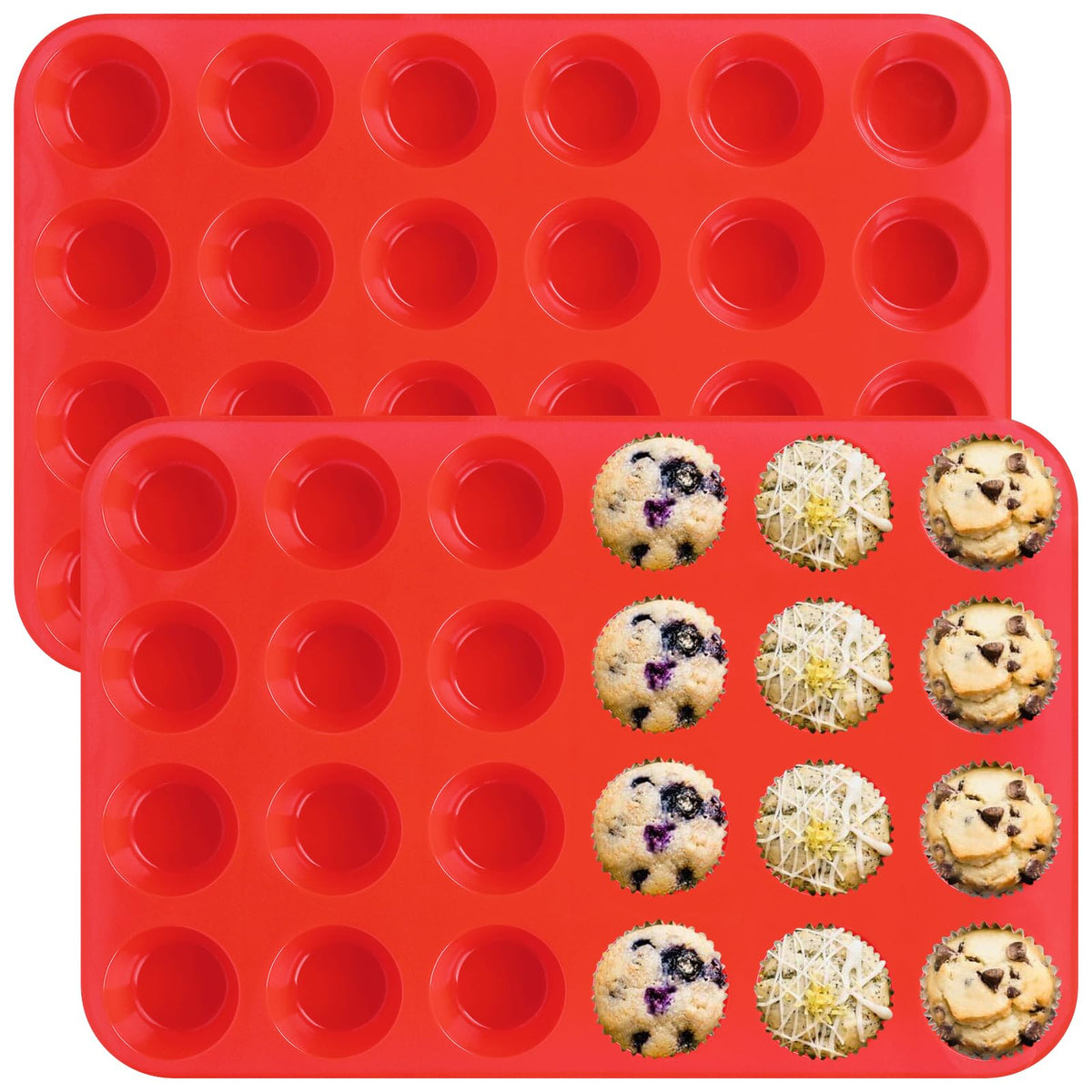 Sakolla 3 Pack Flower Shape Silicone Cake Molds, Large Round Silicone Molds for Baking Cake, Breads, Pies, Tarts (Rose, Chrysanthemum, Sunflower)