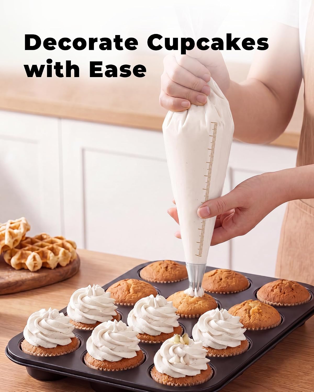 Bake Choice 18 Inch Piping Bags, 100PCS Thickened Disposable Pastry Bags