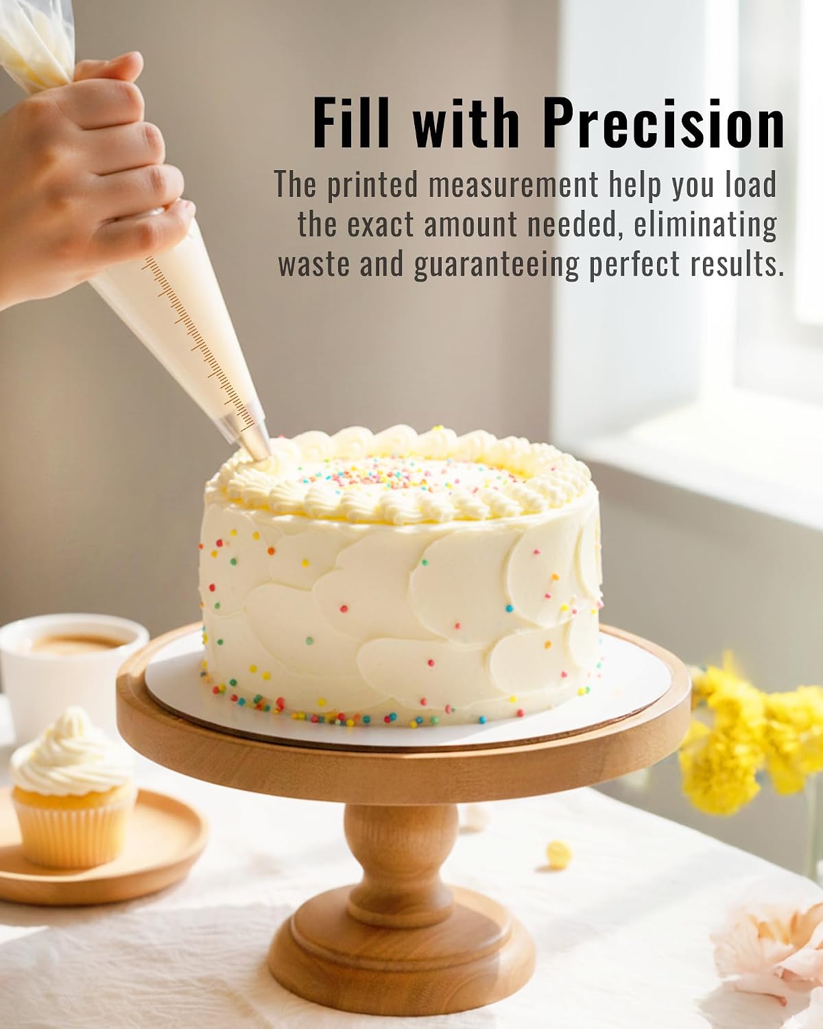 Bake Choice 12 Inch Piping Bags, 100PCS Thickened Disposable Pastry Bags