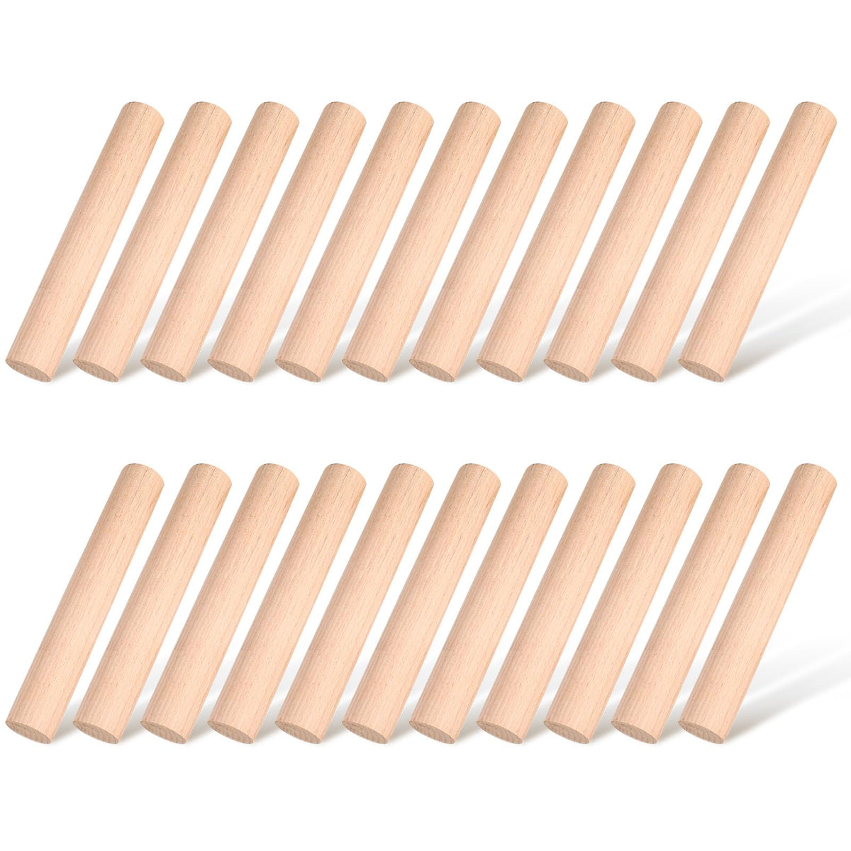 Patelai 3 Pieces Small Rolling Pin Wood Mini Dumpling Dough Roller, 6.3 in