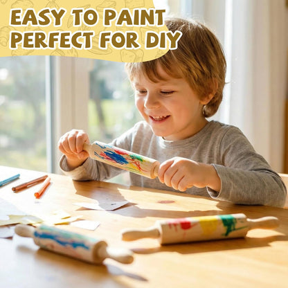 12 Pack 8 Inch Mini Wood Rolling Pin,Great for Children Kids Girls and Boys,Small Wooden Rollers for Art and Crafting,Baking,Cookie Dough,Cooking,Clay,Play Doh
