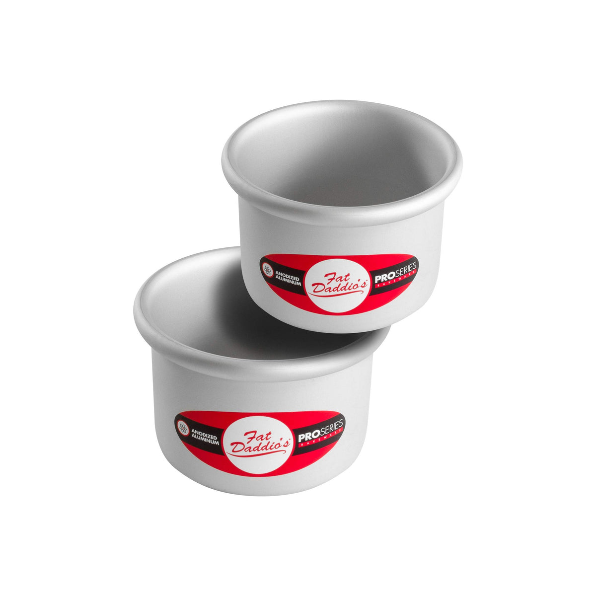Fat Daddio's PRD-83SET Anodized Aluminum Round Cake Pans, 2 Piece Set, 8 x 3 Inch