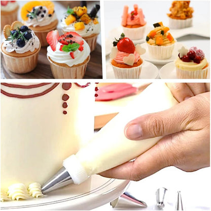 24 Inch Extra Large Piping Bags Disposable, Thickened 100Pcs Disposable Clear Plastic Icing Piping Bags, Food Grade Cake Decorating Bags for Dessert, Pastry, Cookies, Cupcake Decorating