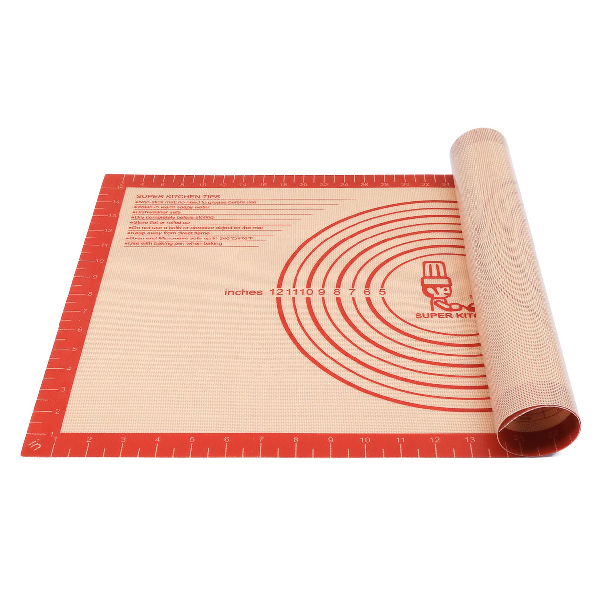 Non-slip Silicone Pastry Mat Extra Large Measurements 28''x 20'' Baking Mat