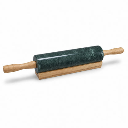 KARRYOUNG Marble Rolling Pin with Wooden handles for Baking,Home Use,White