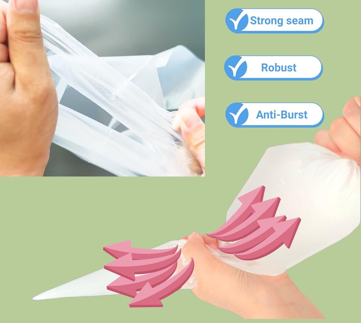 26 Inch Extra Large Piping Bags,100 Pack Disposable Pastry bag