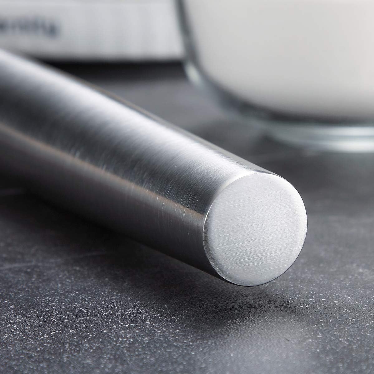 Stainless Steel Rolling Pin, Matte Finish 16.7 Inches, Berglander Rolling Pin For Baking Pizza Dough, Pie, Cookie, Essential Kitchen Utensil Gift Ideas For Bakers.