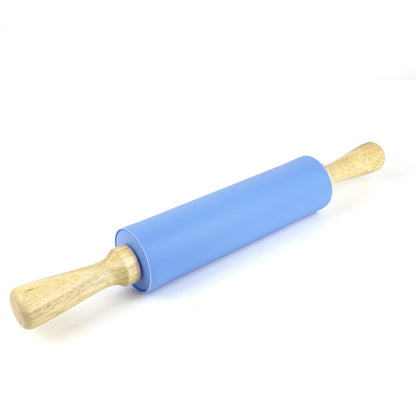 Silicone Rolling Pin for Baking Non-stick Rolling Pin Dough Roller Wooden Handle Kitchen Accessories Pastry Roller