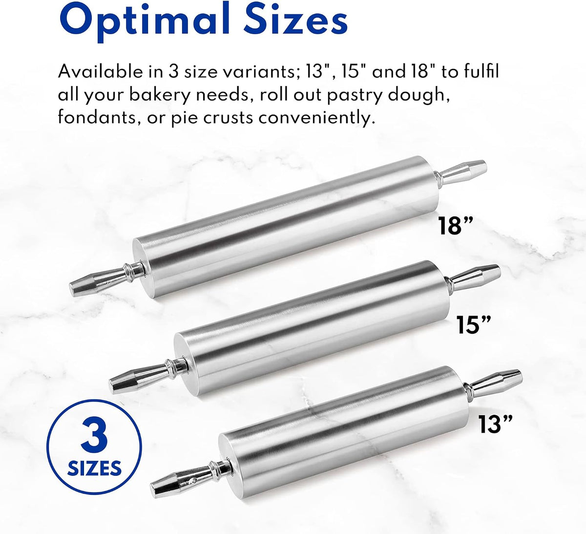 New Star Foodservice 18 Inch Aluminum Rolling Pin