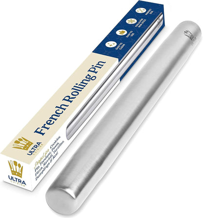 Ultra Cuisine French Rolling Pin for Baking –15.75-inch Large Roller Pin