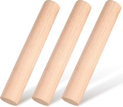 Patelai 3 Pieces Small Rolling Pin Wood Mini Dumpling Dough Roller, 6.3 in