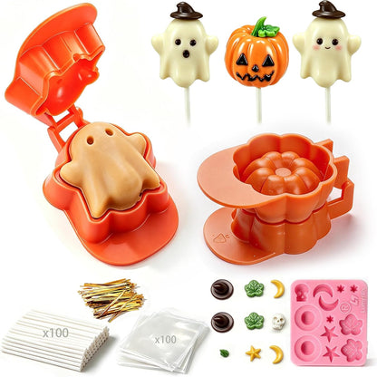Halloween Cake Pop Mold with Sticks and Wrappers Kit