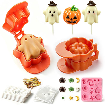 Halloween Cake Pop Mold with Sticks and Wrappers Kit