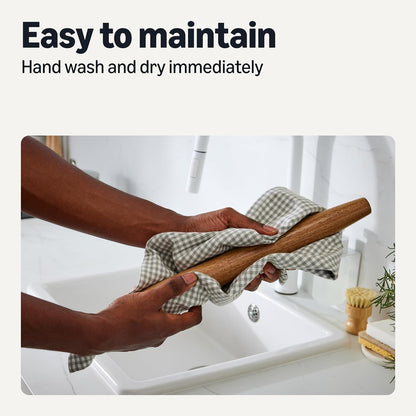 Amazon Basics Wooden French Rolling Pin, 17 in., Acacia Wood, Nonstick, Hand Wash Only