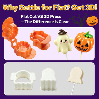 Halloween Cake Pop Mold with Sticks and Wrappers Kit