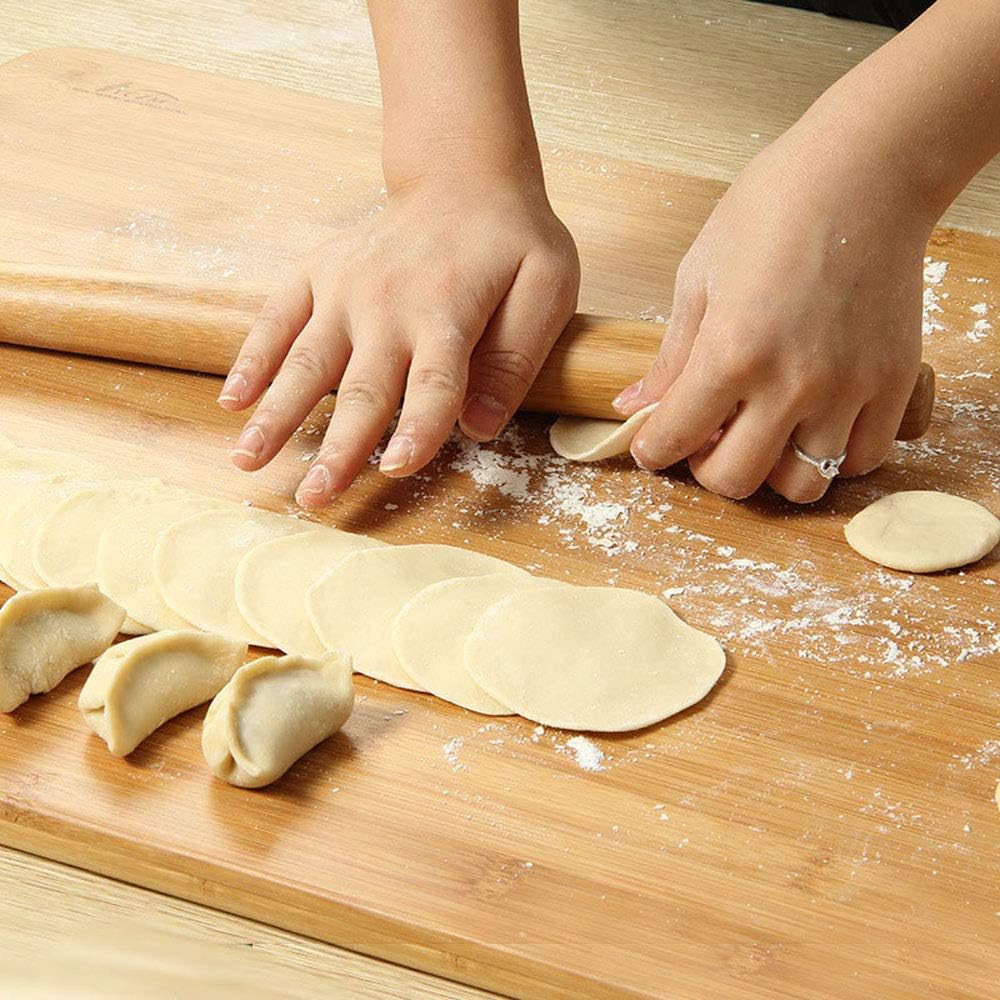 Classic French Rolling Pins Bamboo Wooden Rolling Pin for Baking Pizza Dough Pie Cookie, 13-Inch