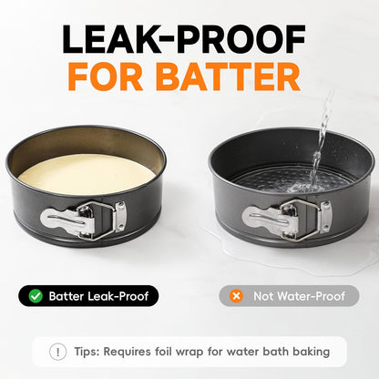 CAKETIME 7" Springform Pan with Removable Bottom, Leakproof Cheesecake Pan