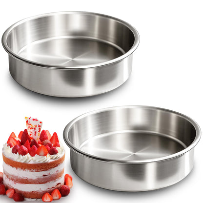 6 Inch Cake Pans Set of 3 with 100 Pieces Parchment Paper