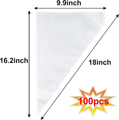 Piping Bags, Pastry Bags 100PCS 18 Inch, Disposable Icing Piping Bags