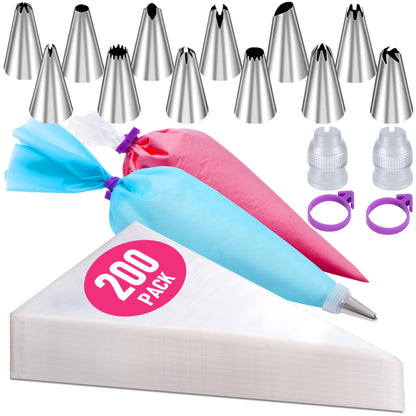 16 Inch Piping Bags Disposable, 100Pcs Large Pastry Bags