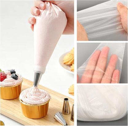 24'' Extra Large Piping Bags Disposable, 100 Pcs Thickened Piping Bags