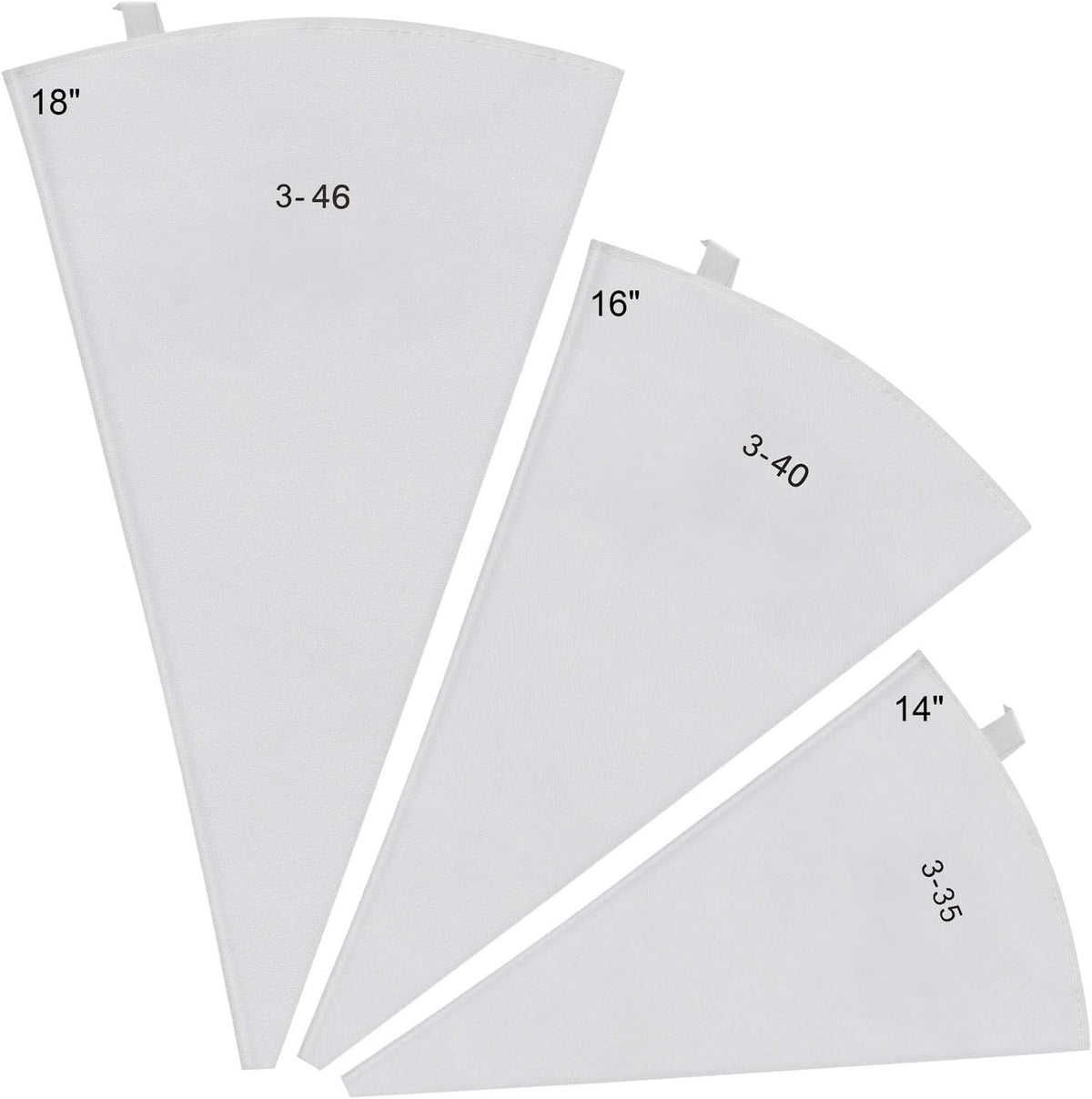 3 Pack Piping Bags Reusable Canvas Pastry Bags 14/16/18 Inch