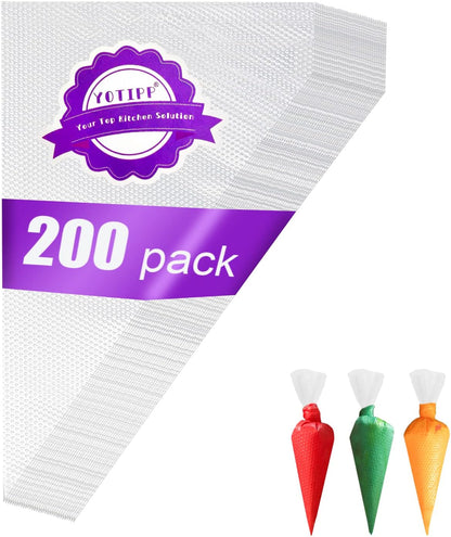 Thickened 100pcs/set Disposable Pastry Bag Icing Piping Bag Cake Cupcake Decorating Bags (12inch Thickened)