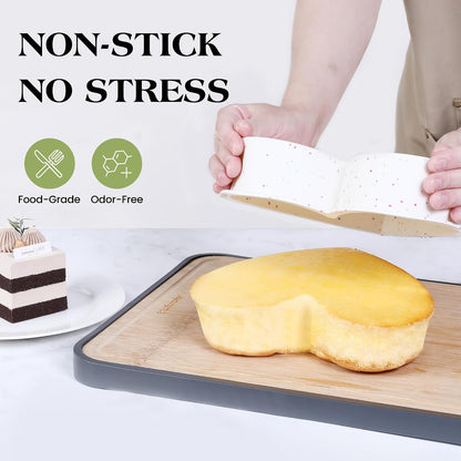 6 8 10 Inch Silicone Heart Shaped Cake Pans for Baking, 3 Pcs