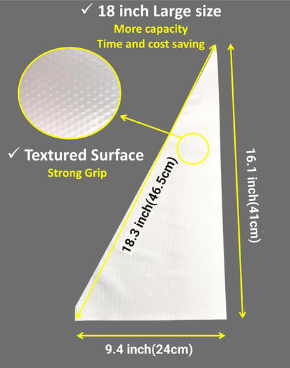 18 Inch Large Piping Bags Disposable Pastry Bags 100 Pack Thick Plastic Anti-Burst Icing Piping Bags For Frosting Decorating Cake Cupcake Cookie (18 Inch-100 Pack)