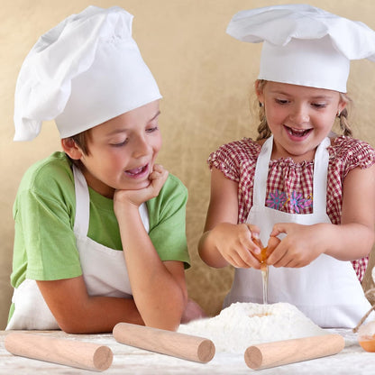 Patelai 3 Pieces Small Rolling Pin Wood Mini Dumpling Dough Roller, 6.3 in