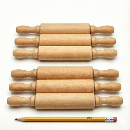 Kids Mini Rolling Pins 8 Inch, 6 Pack