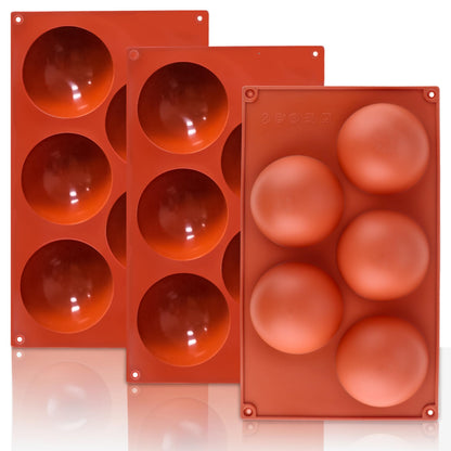 Lerykin Small 15-Cavity Semi Sphere Silicone Molds Non-Stick,2 Packs Half Sphere Silicone Baking Molds for Making Jelly, Chocolates and Cake